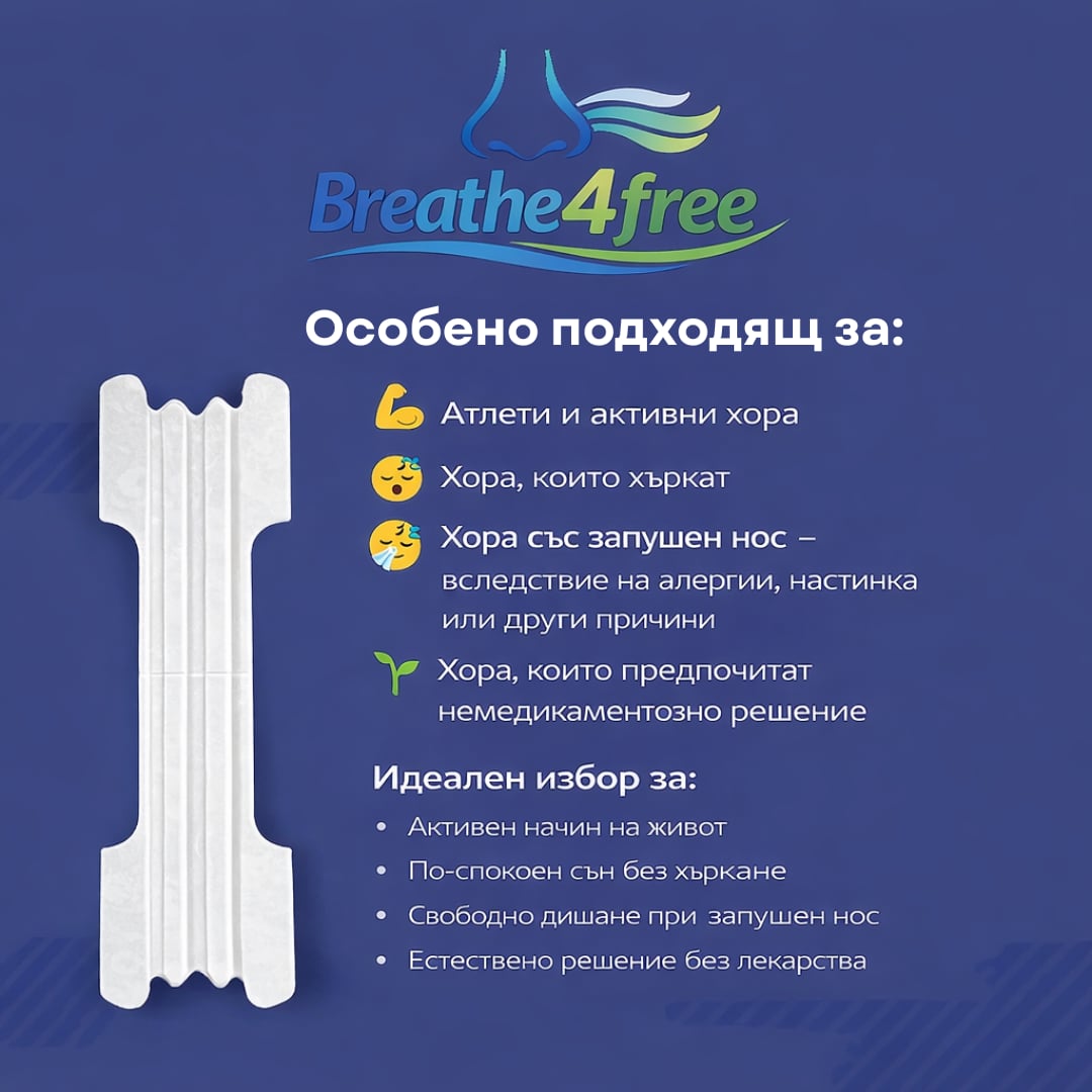 Breathe4free (лепенки за нос) Комплект Стандарт + Мента + Евкалипт 90бр.