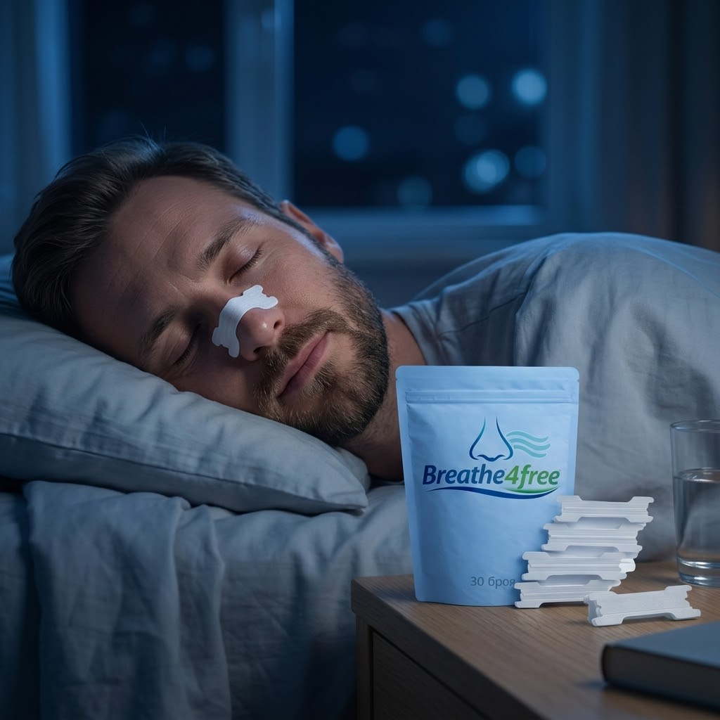 Breathe4Free лепенки за нос – по-лесно дишане, против запушен нос и по-добър сън